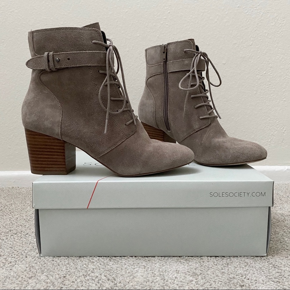 Sole Society Glenda Lace-Up Bootie